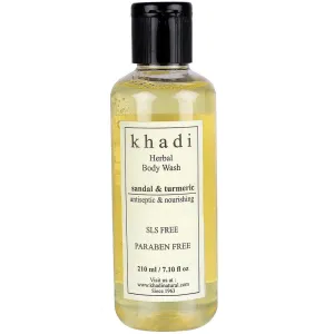 Khadi Natural Sandal & Turmeric Body Wash Sls & Paraben Free 210ml