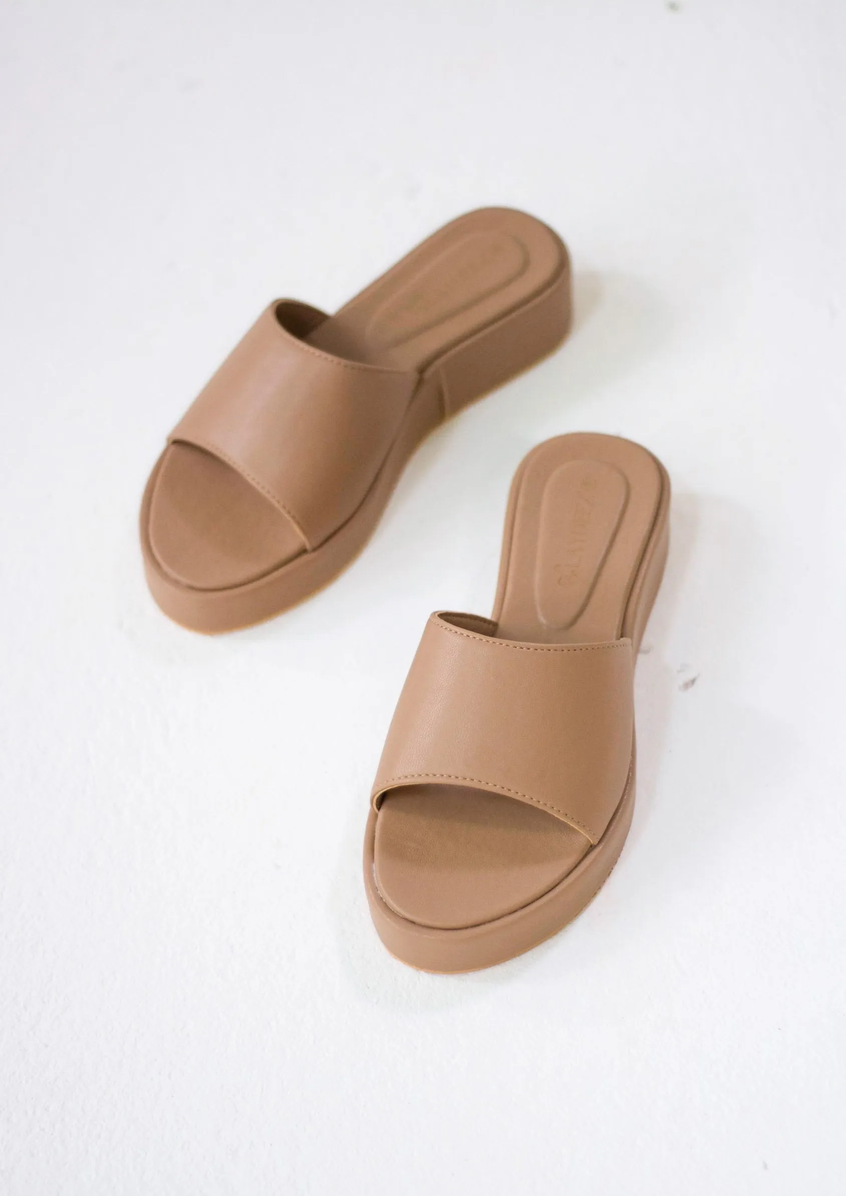 Kiara Open Toe Flatform Sliders
