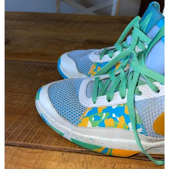 Kids Nike Blue Greeb Orange Ja 1 Water Bottle Sneakers Basketball Size 7Y