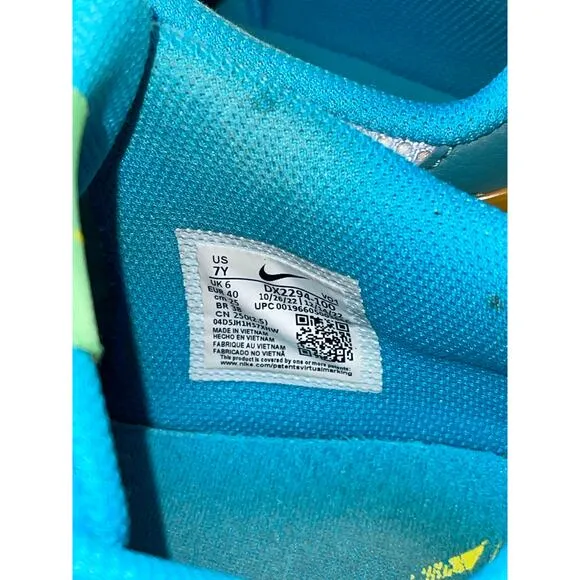 Kids Nike Blue Greeb Orange Ja 1 Water Bottle Sneakers Basketball Size 7Y