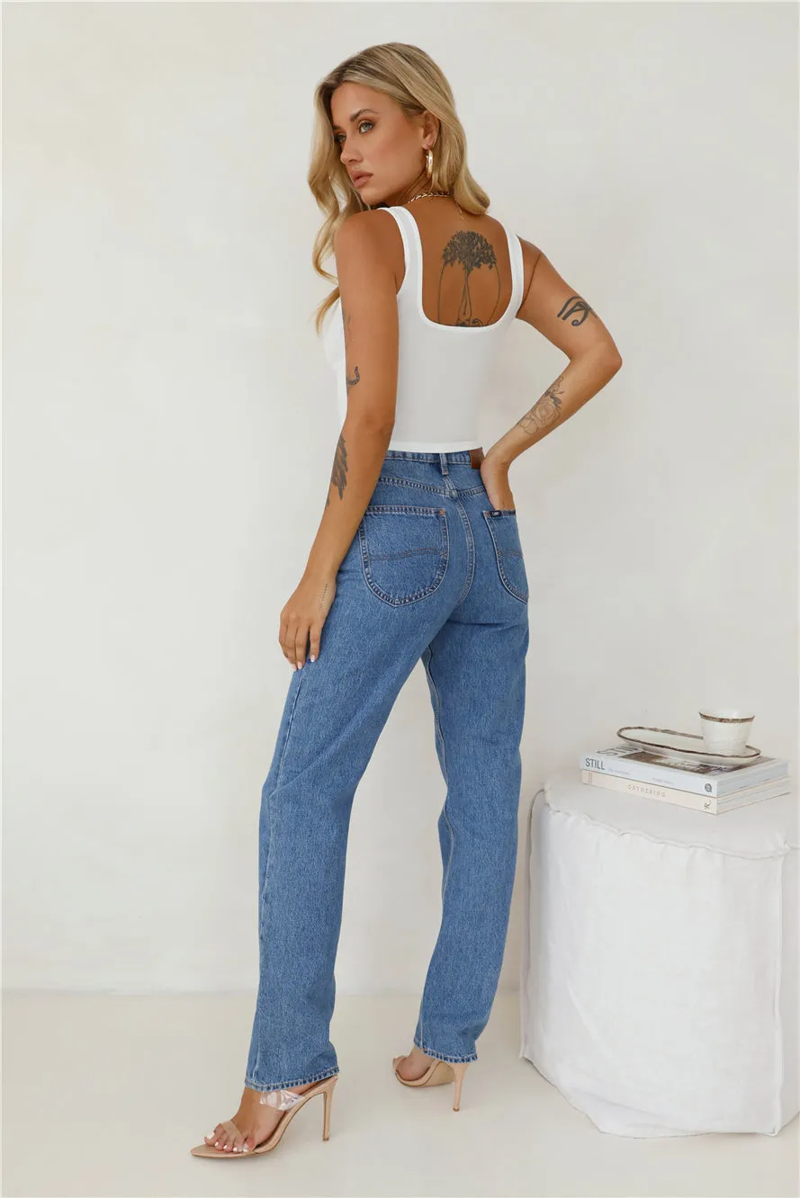 LEE High Straight 80 Jeans Blue