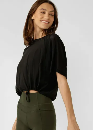 Lorna Jane Airtime Active Mesh Tee - Black