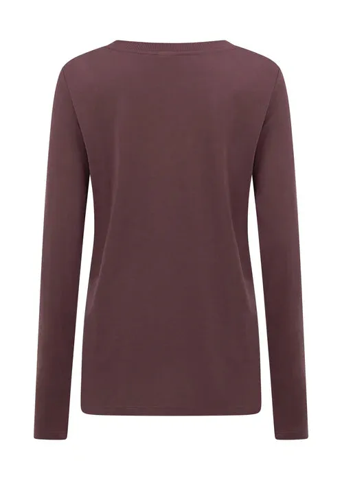 Lorna Jane Lotus Long Sleeve Top - Forest Berry
