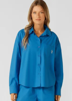 Lorna Jane One-and-Go-Button Up Shirt - Cornflower