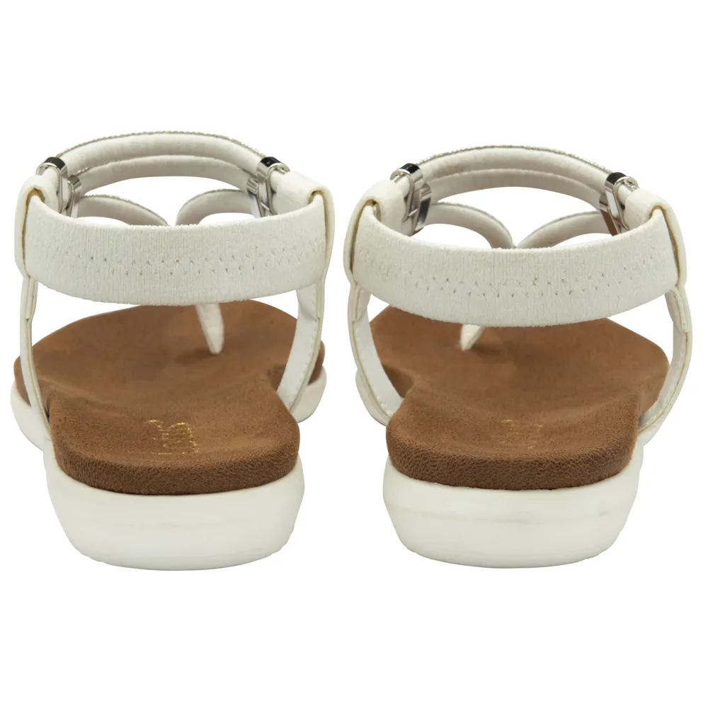 Lotus Chica White Sandals