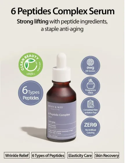< New Arrival > MARY & MAY - 6 Peptide Complex Serum - 30ml