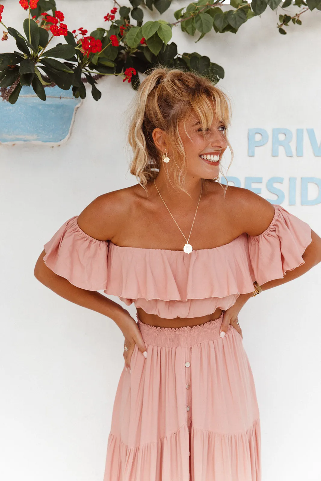 Mary Bloom Crop - Pink