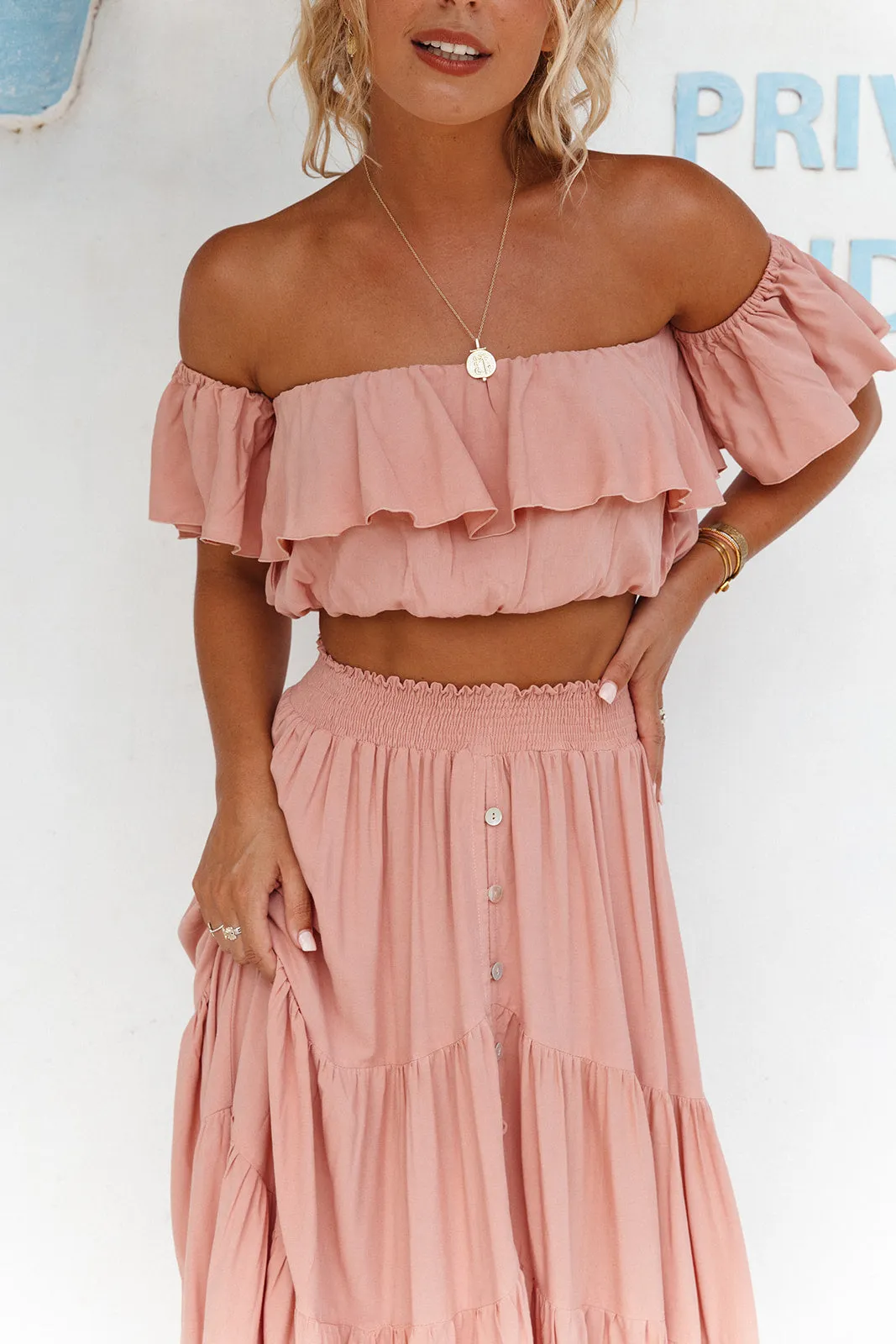 Mary Bloom Crop - Pink