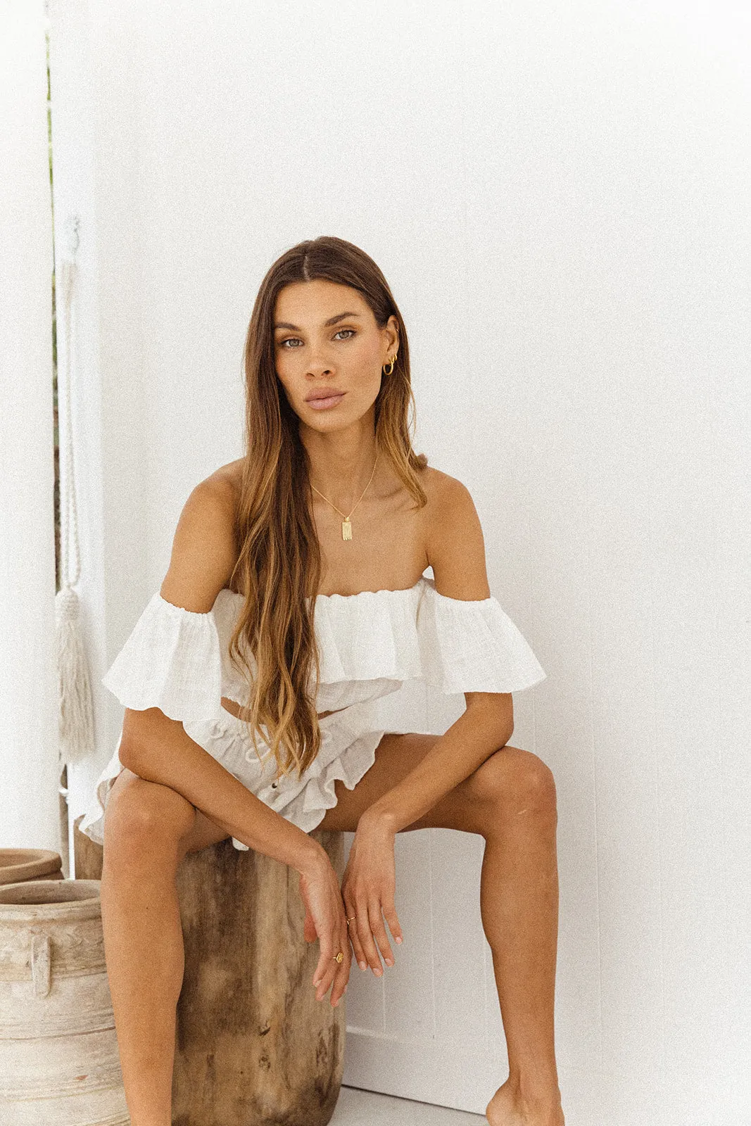 Mary Crop - White