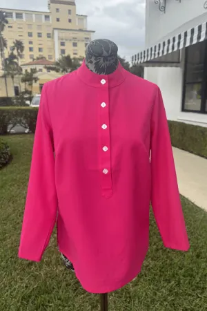 Mary G Crepe Suzanne in Hot Pink