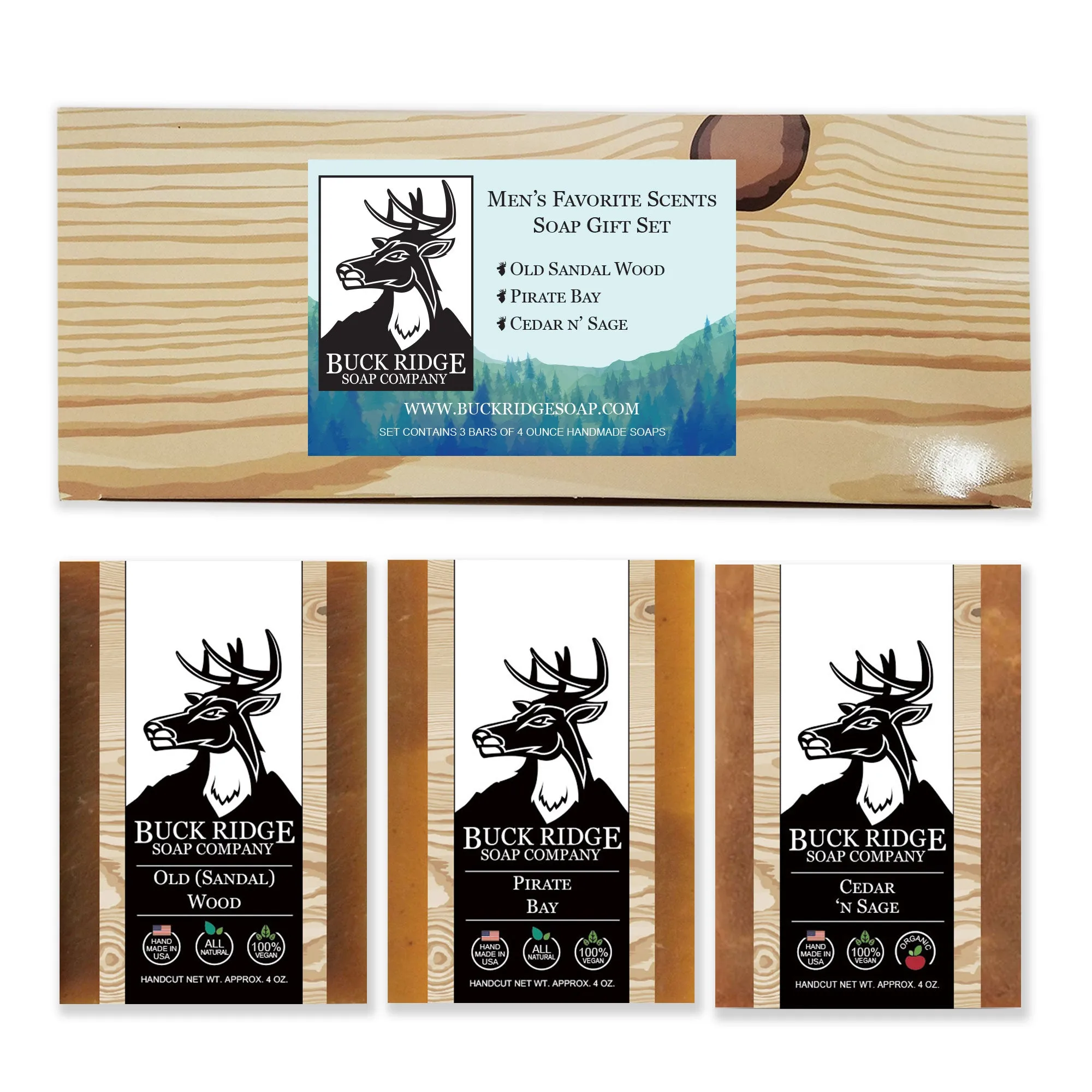 Men's Favorite Scents Gift Set Handmade Soap