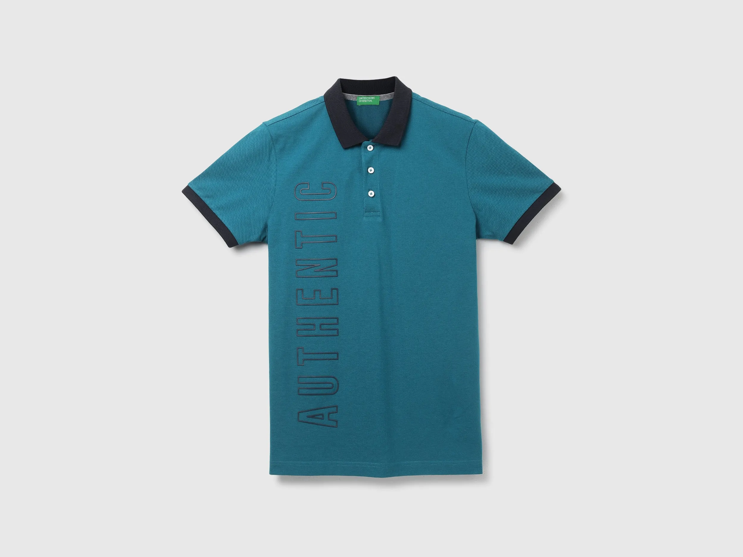 Men's Regular Fit Polo Neck Applique T-shirt