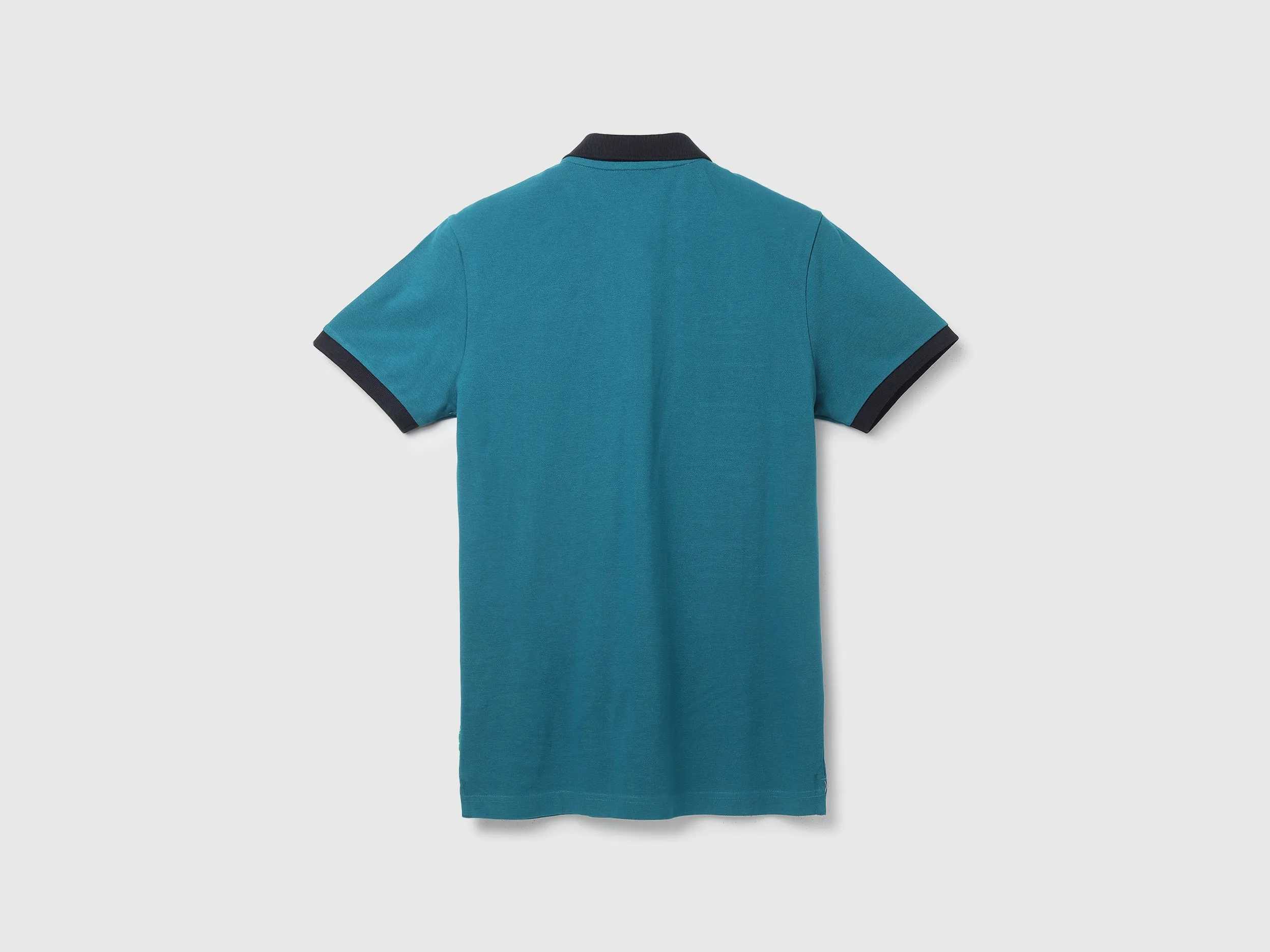 Men's Regular Fit Polo Neck Applique T-shirt