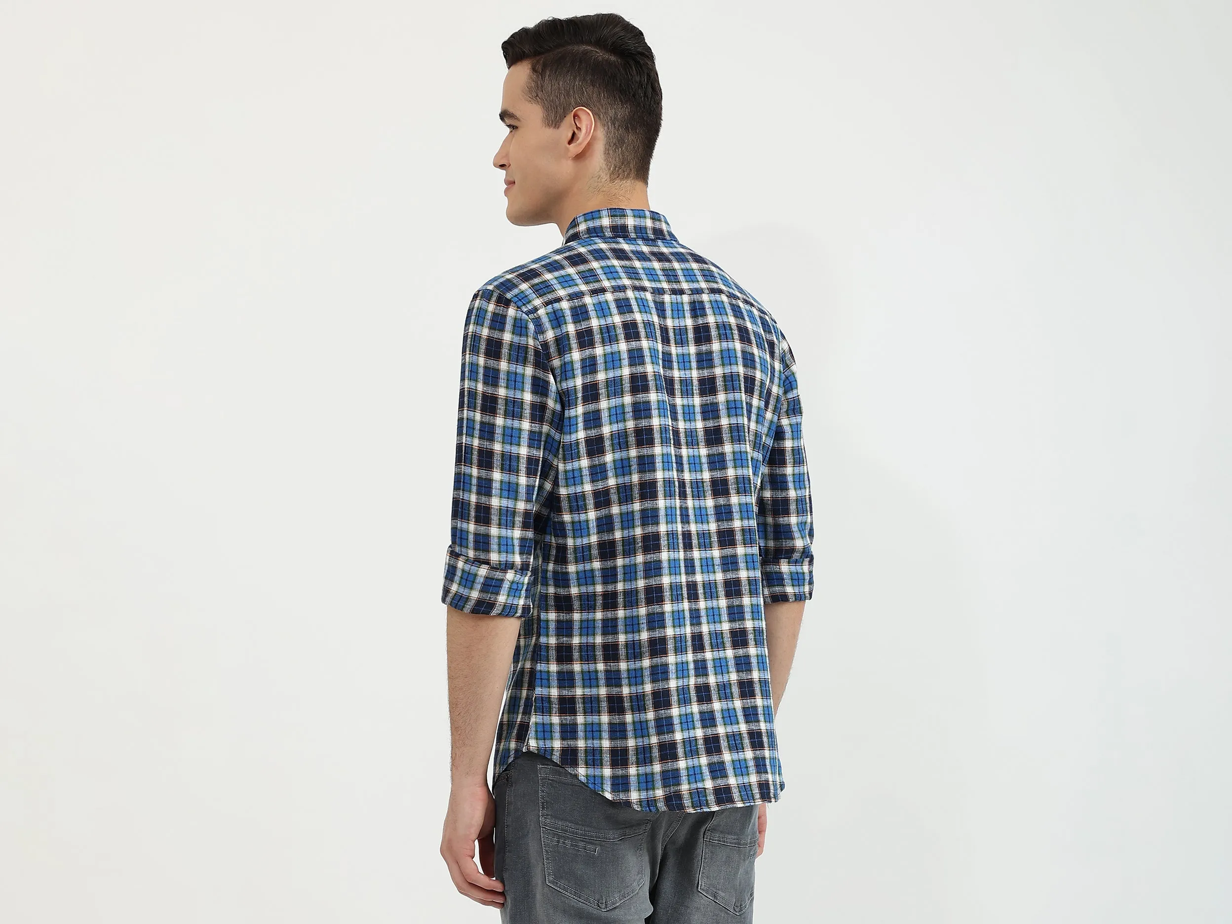 Mens Slim Fit Check Shirt