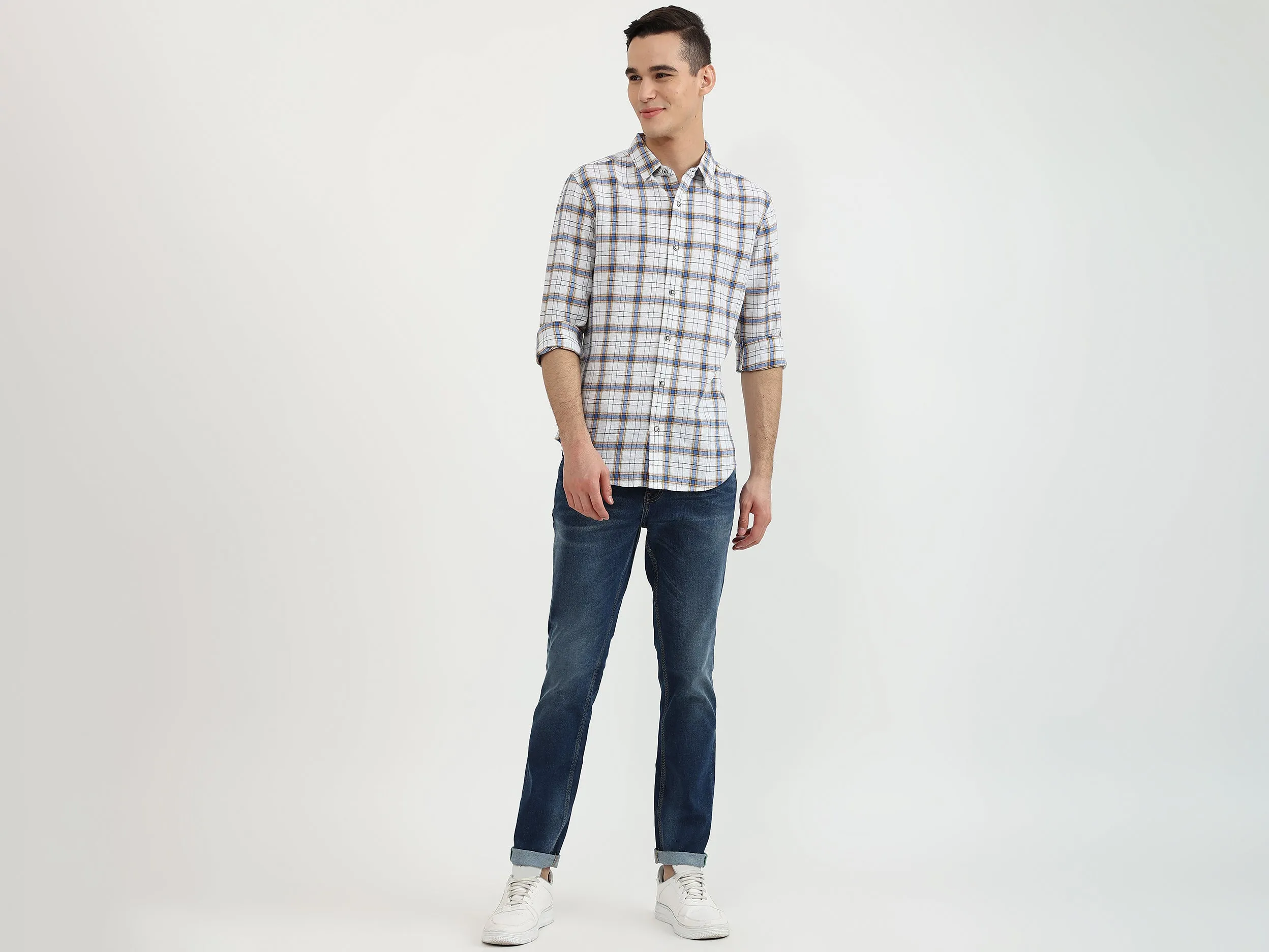 Mens Slim Fit Check Shirt