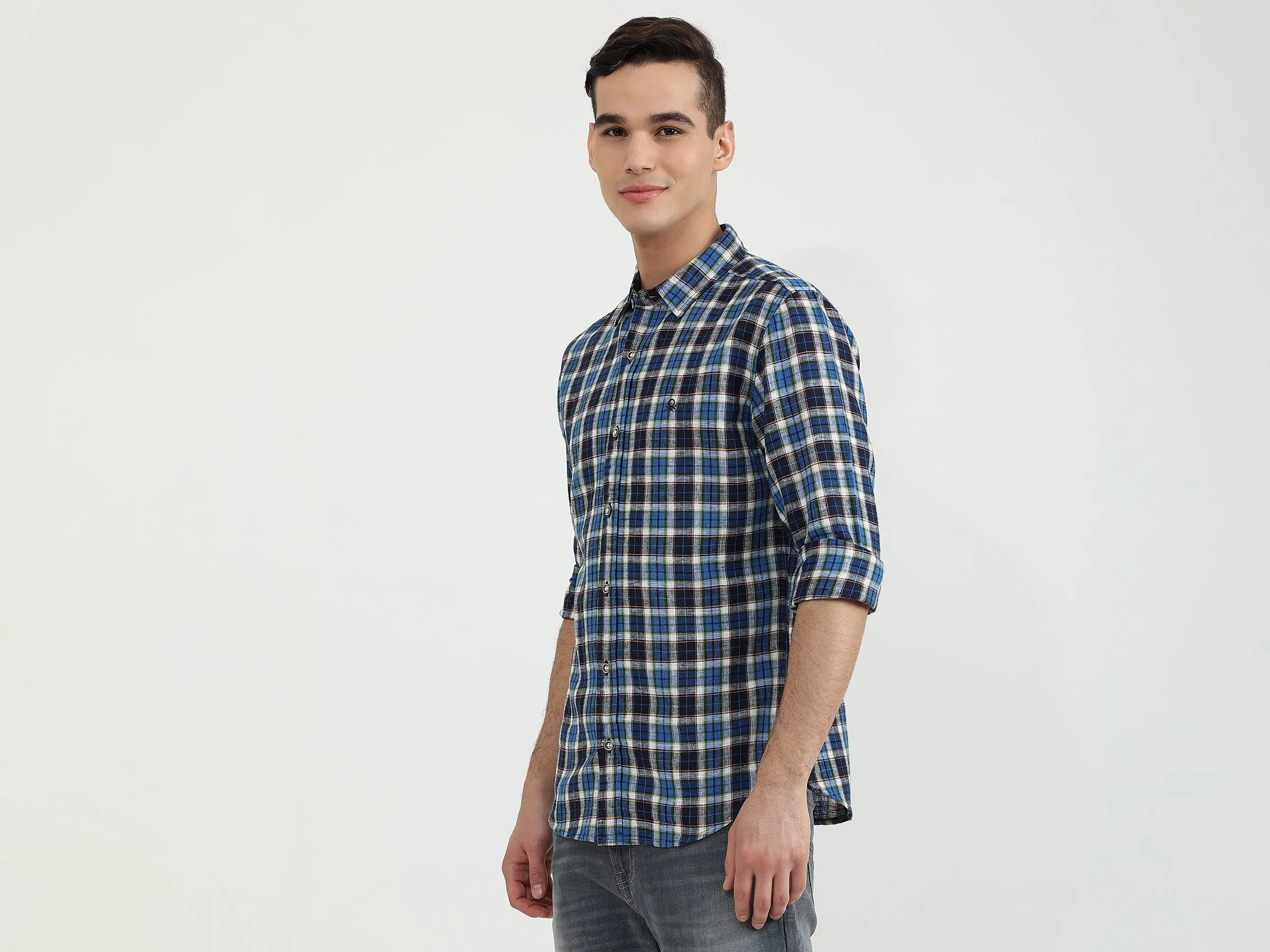 Mens Slim Fit Check Shirt