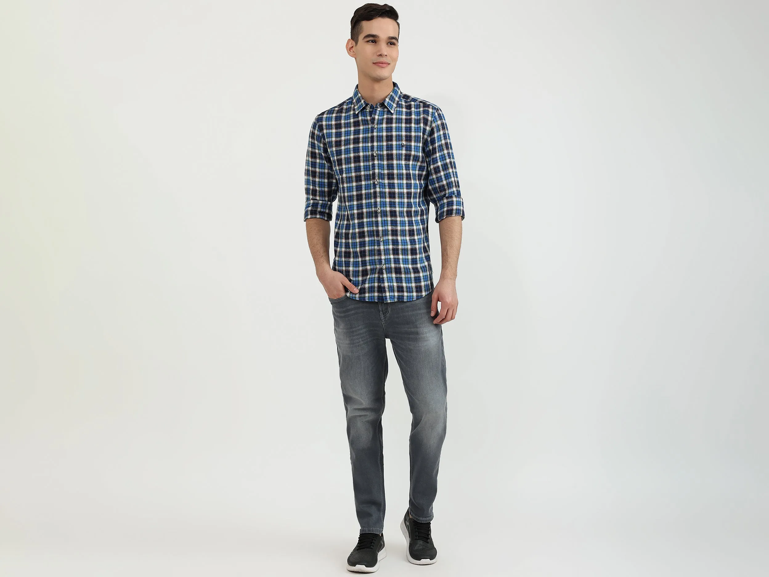 Mens Slim Fit Check Shirt