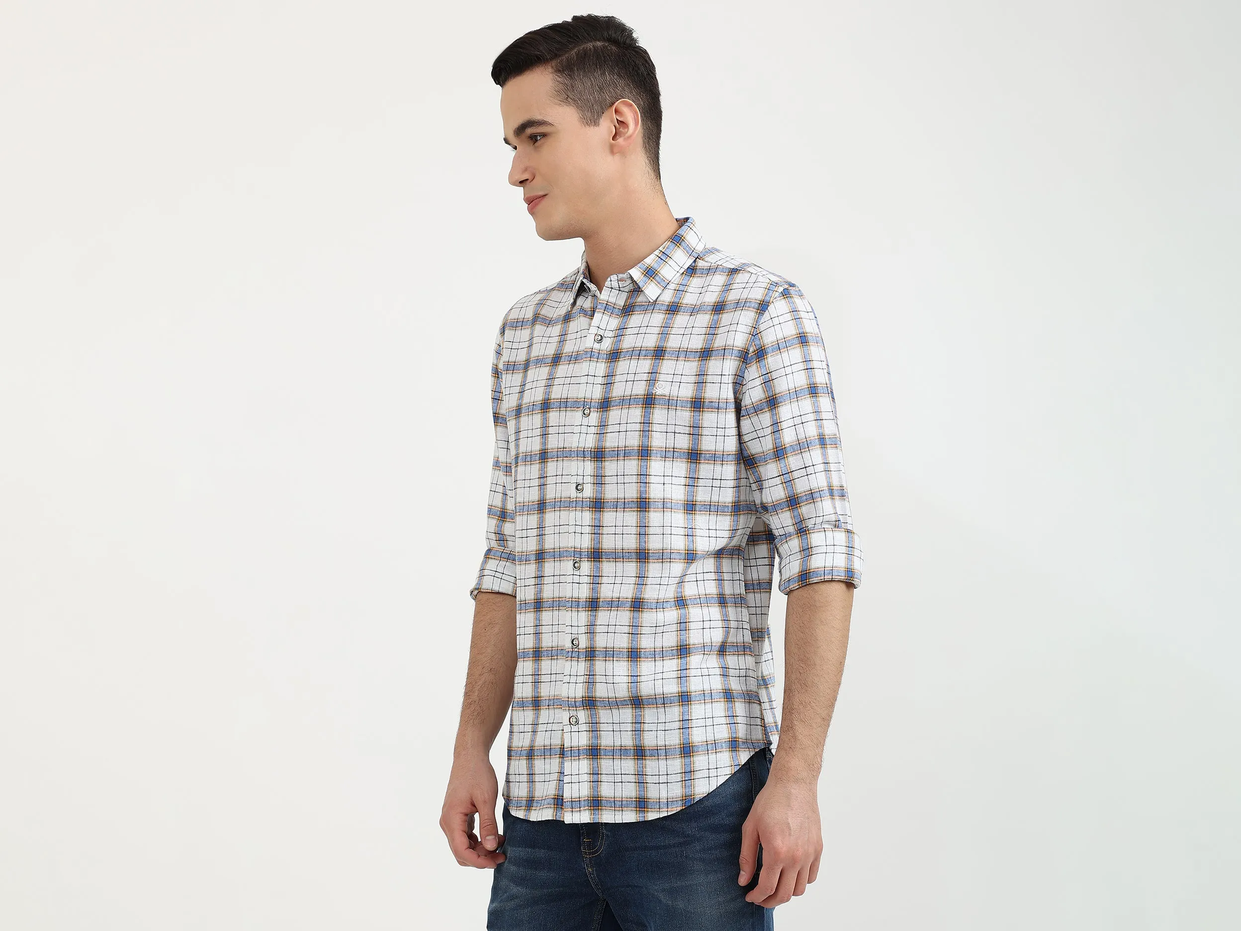 Mens Slim Fit Check Shirt