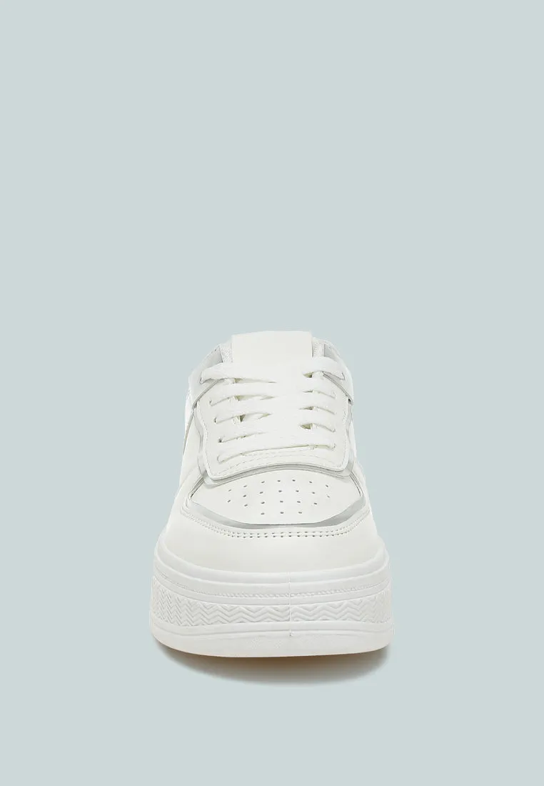 Metallic Paneling Platform Sneakers By RAG