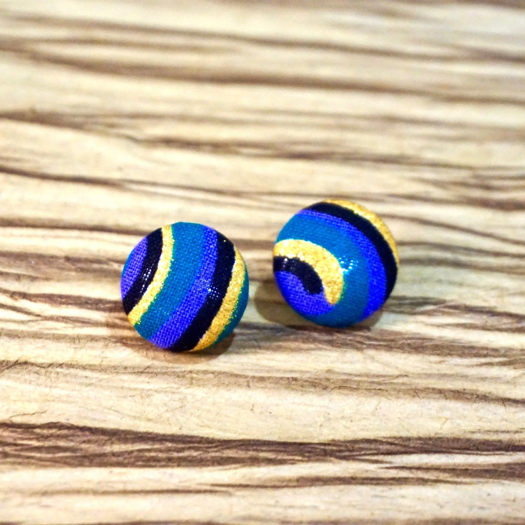 Miyaki Ankara Fabric Stud Earrings