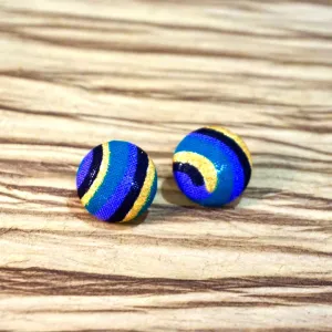 Miyaki Ankara Fabric Stud Earrings