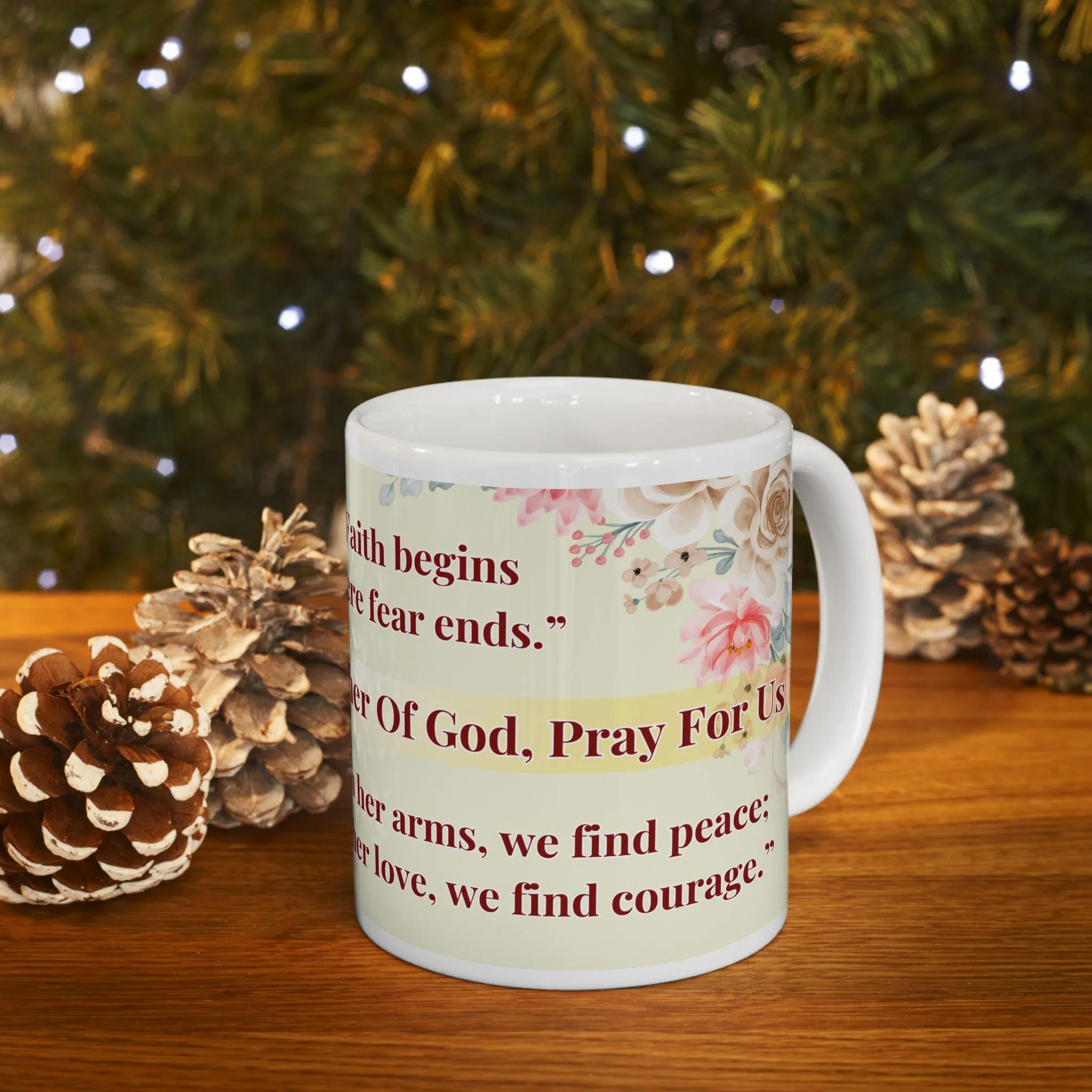 Modern St. Theotokos Icon Mug - Orthodox Christian Ceramic Mug
