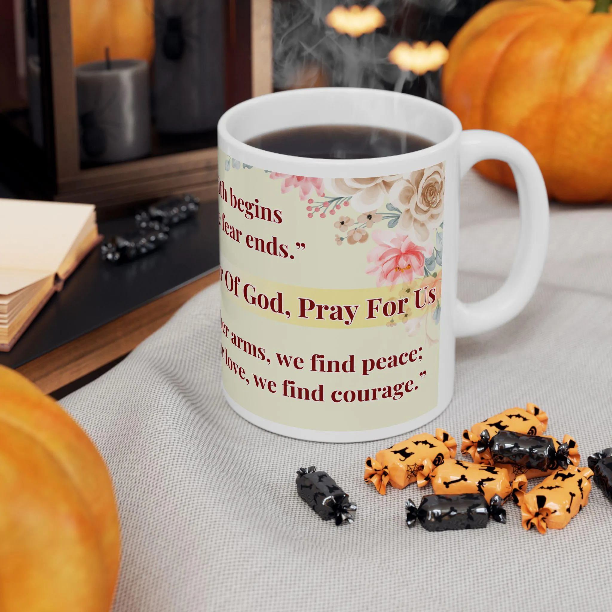 Modern St. Theotokos Icon Mug - Orthodox Christian Ceramic Mug