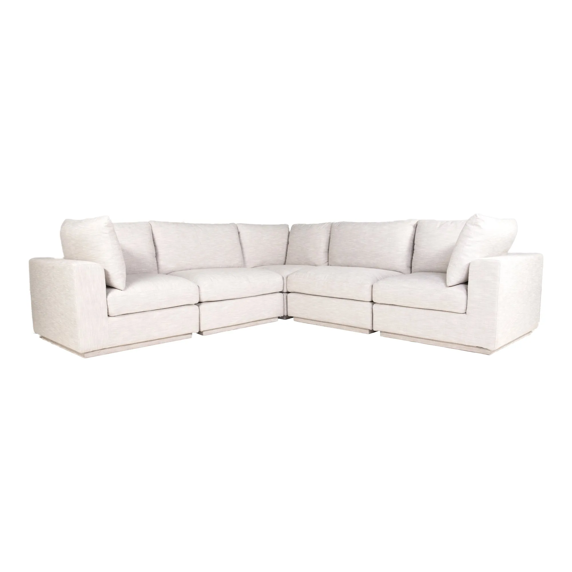 Modular Lounge Haven: Customizable Luxury Linen Modular Sectional