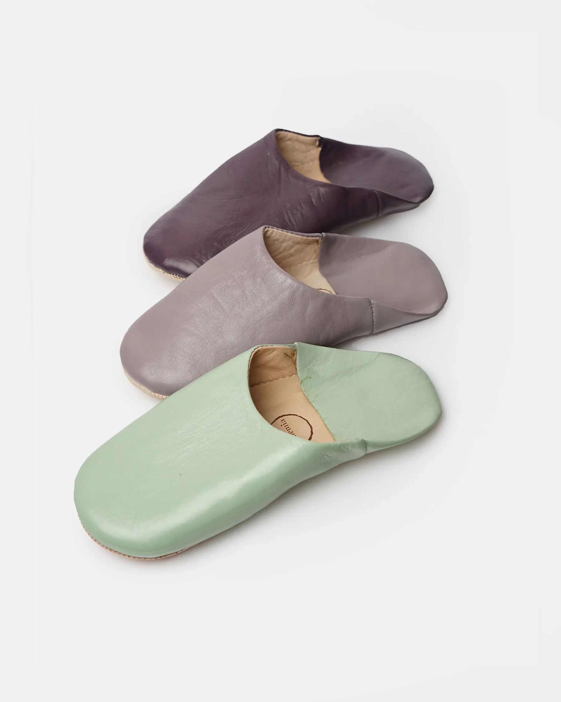 Moroccan Babouche Basic Slippers / Violet