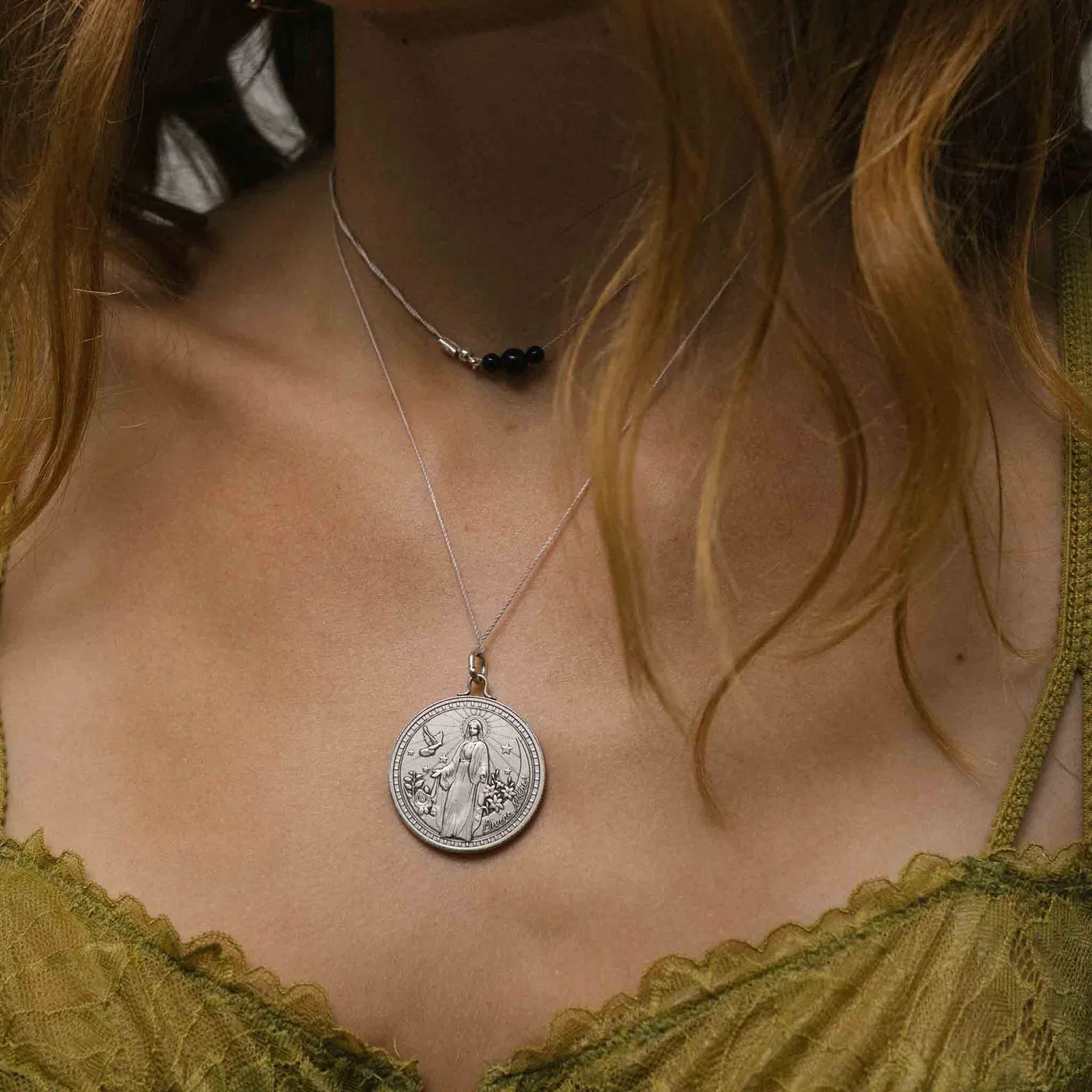 Mother Mary   Archangel Gabriel Guidance Necklace