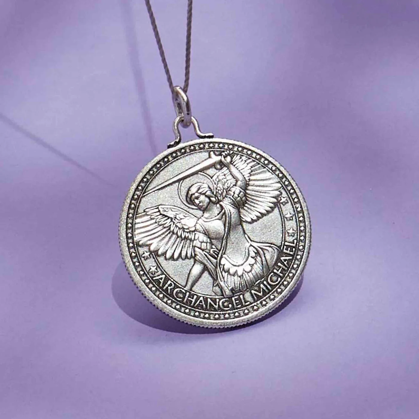 Mother Mary   Archangel Michael Protection Necklace
