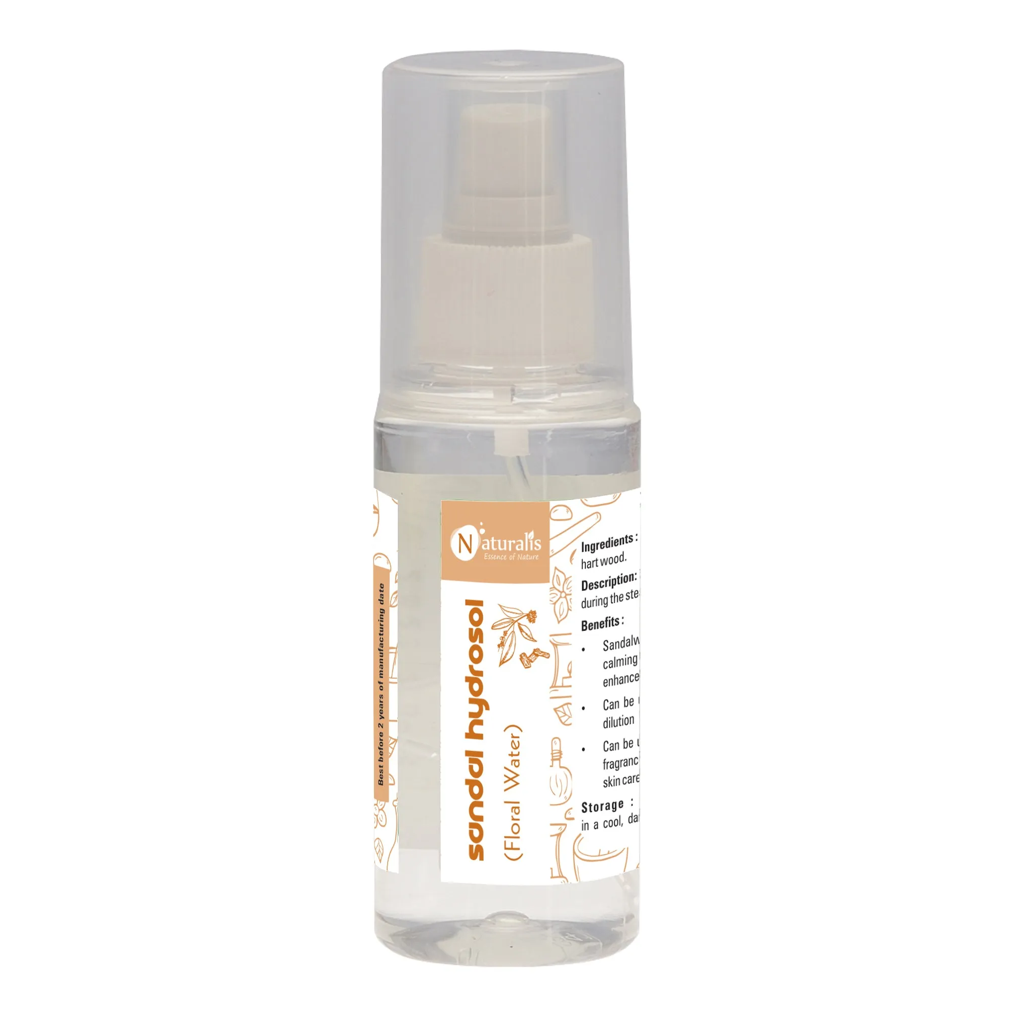 Naturalis Hydrosol- Rose, Geranium, Jasmin, Lavender, Tea Tree, Citronella, Eucalyptus, Basil, Orange,  Lemon, Peppermint and Sandal