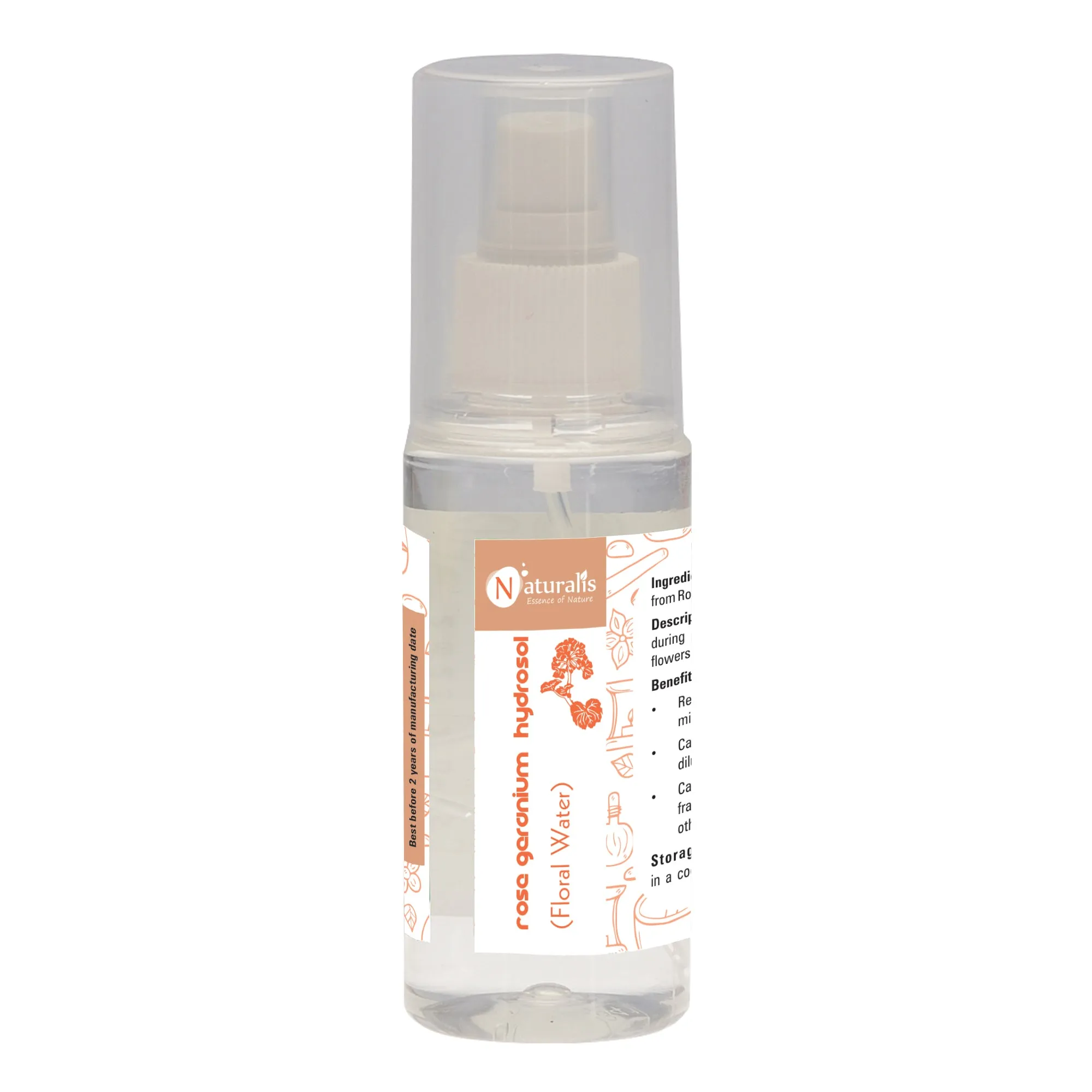Naturalis Hydrosol- Rose, Geranium, Jasmin, Lavender, Tea Tree, Citronella, Eucalyptus, Basil, Orange,  Lemon, Peppermint and Sandal