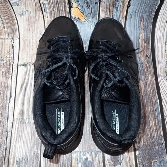 New Balance 608 Low Top Sneakers Black Mens Size 11.5 4E Slip Resistant Comfort