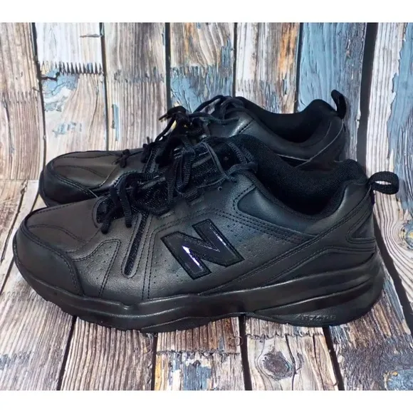 New Balance 608 Low Top Sneakers Black Mens Size 11.5 4E Slip Resistant Comfort