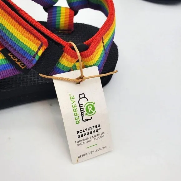 NEW Teva Original‎ Universal Rainbow Strappy Sandals Women 5 Water Hiking Open