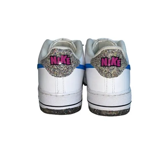 Nike Youth Boy's White Air Force 1 LV8 Low Top Sneakers Sz 7Y