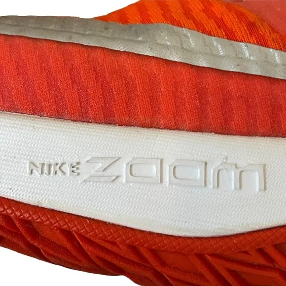Nike Zoom Clearout Orange And White Men’s Basketball Shoes Sneakers Sz 15