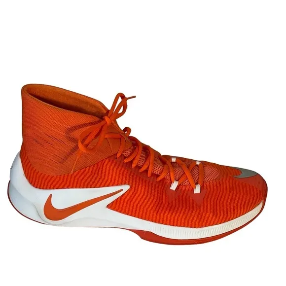 Nike Zoom Clearout Orange And White Men’s Basketball Shoes Sneakers Sz 15