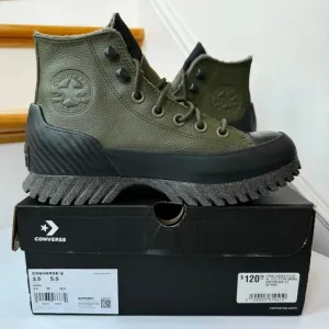 NWT Converse Counter Climate Lugged Waterproof Platform Sneakers Green / Black