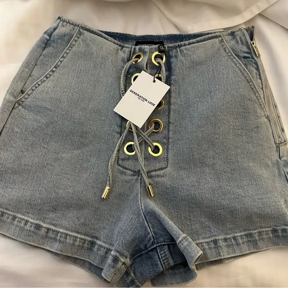 NWT‎ Generation Love Melina Denim Shorts reg $215 size XS