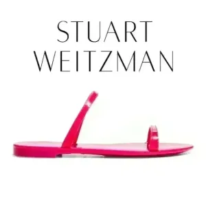 NWT Stuart Weitzman Sawyer Dual-Band Flat Sandals in Orchid