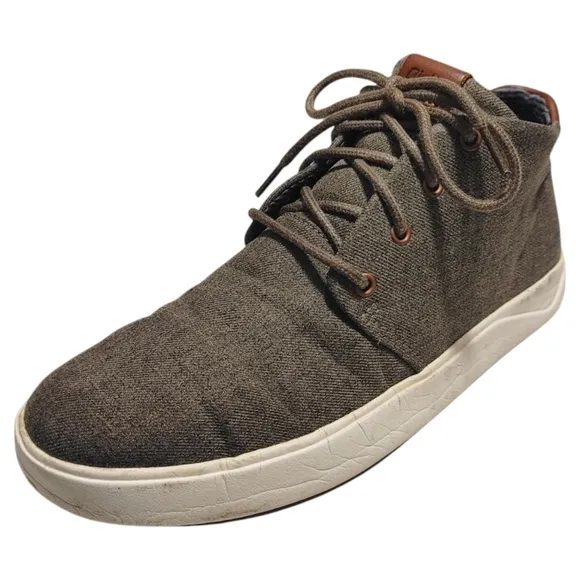 Olukai Nānā Hele Wai‘apo Water-Resistant Gray High Top Sneakers Men's Size 8