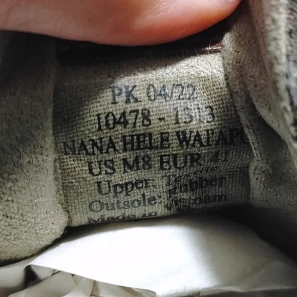 Olukai Nānā Hele Wai‘apo Water-Resistant Gray High Top Sneakers Men's Size 8