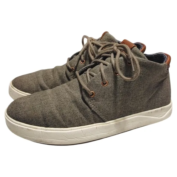 Olukai Nānā Hele Wai‘apo Water-Resistant Gray High Top Sneakers Men's Size 8