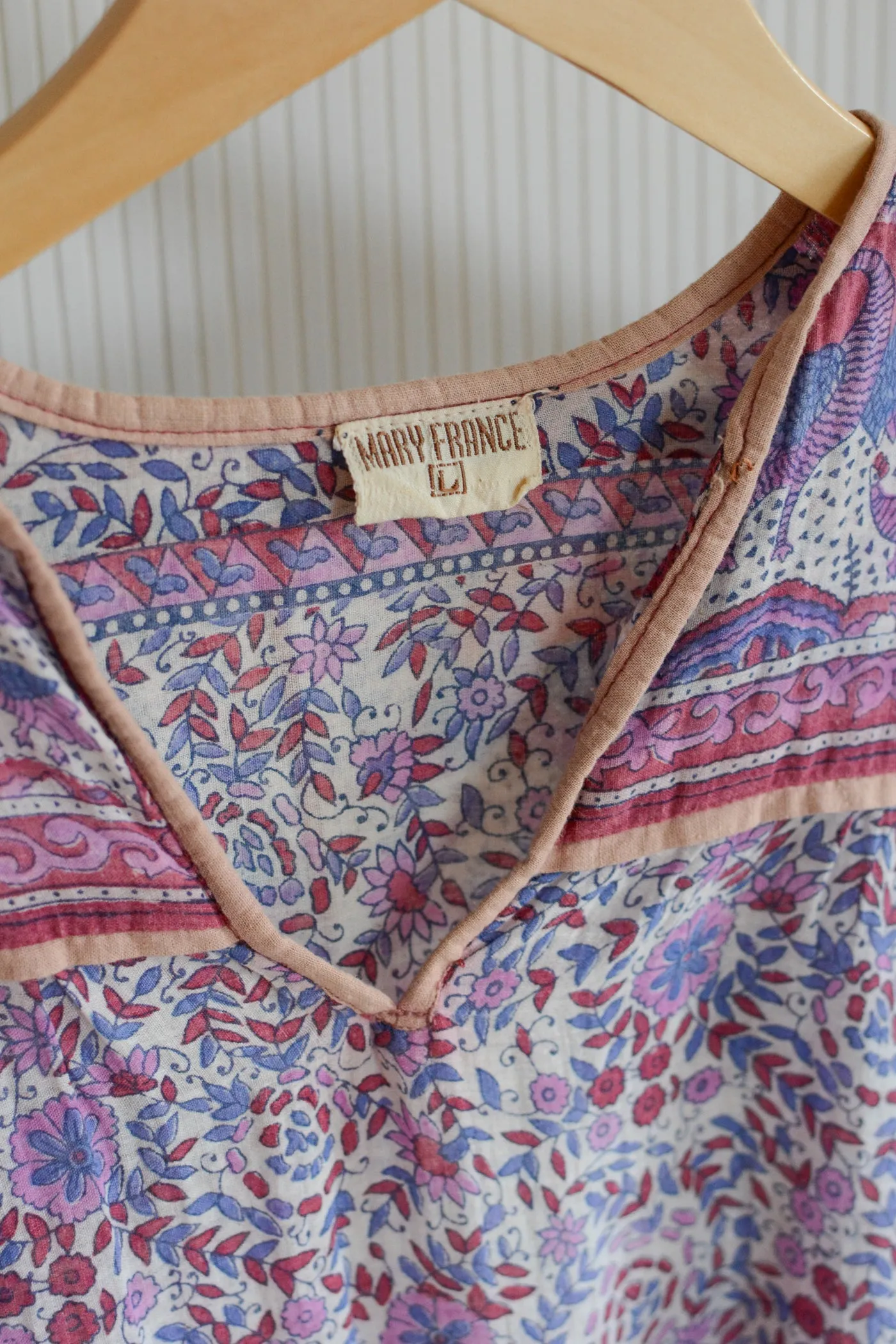 Peacock Indian Gauzy Cotton Top