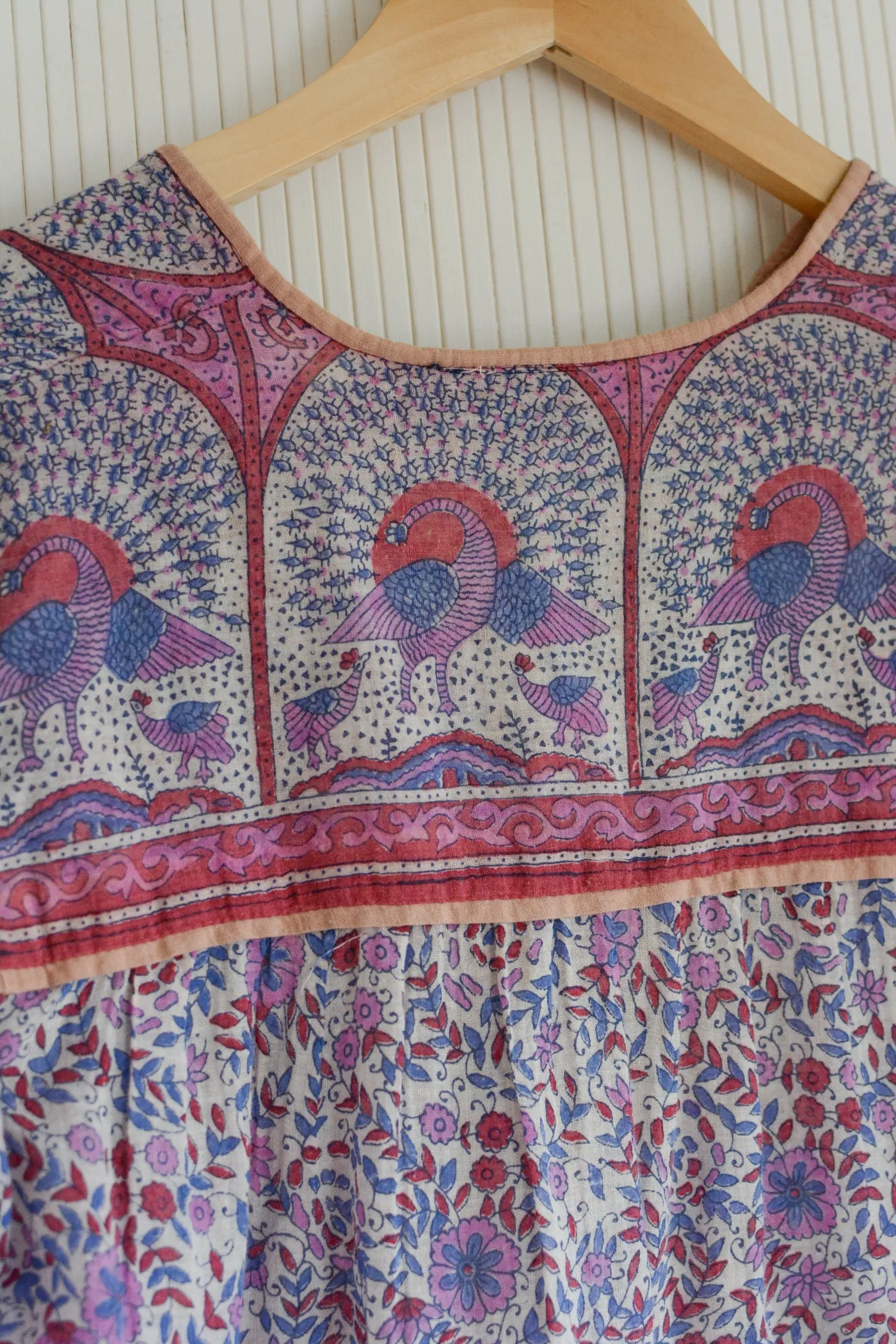 Peacock Indian Gauzy Cotton Top