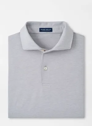 Peter Millar Mens Tailored Fit Albatross Cotton Blend Piqué Polo - GALE GREY