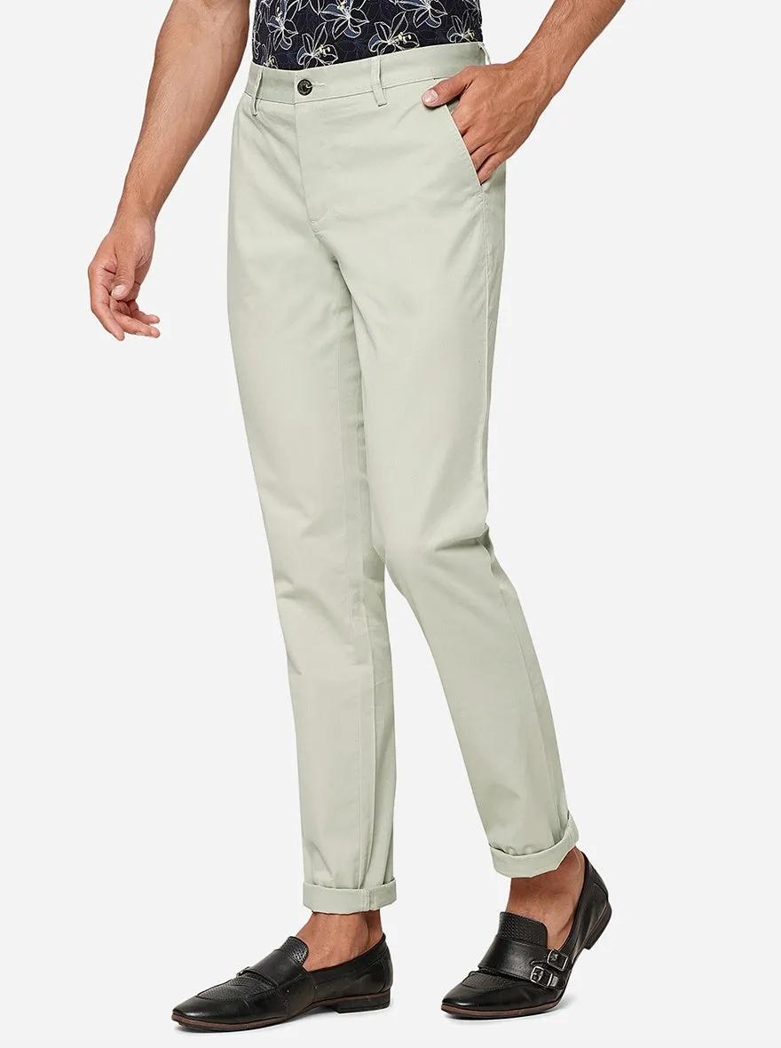 Pista Solid Uno Fit Casual Trouser | JadeBlue