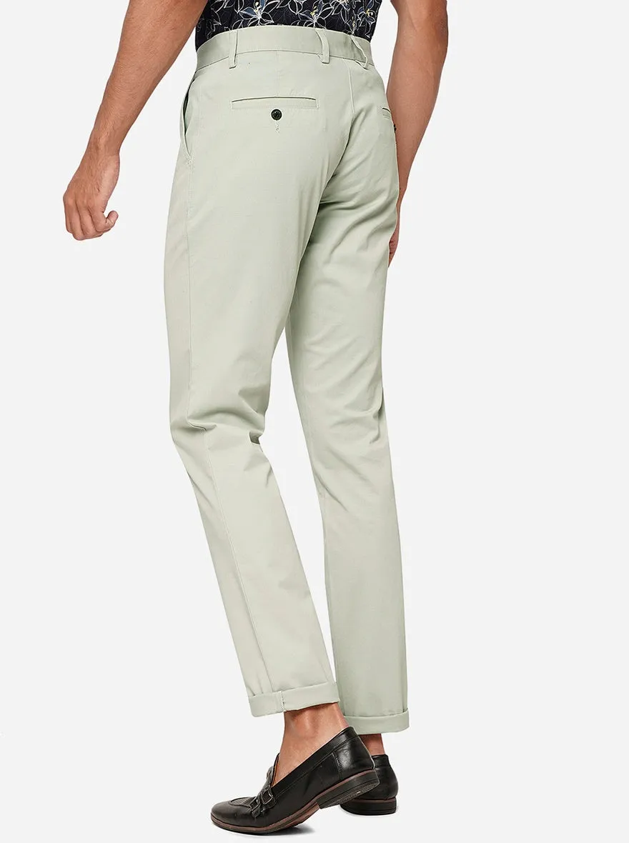 Pista Solid Uno Fit Casual Trouser | JadeBlue